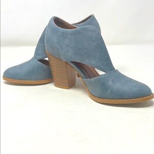 Jolimall Blue Heeled Ankle Booties Size 6 Excellent Condition